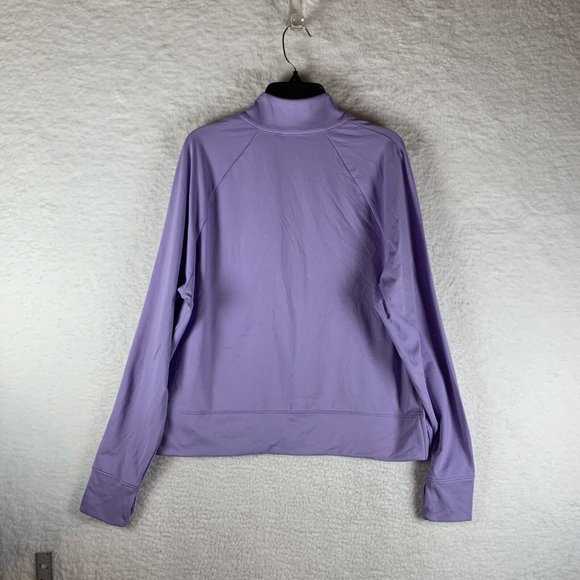 Alpine Design Shirt Lilac Womens Medium Purple Thumbhole Field Knit 1/4 Zip 7103 - Picture 7 of 8
